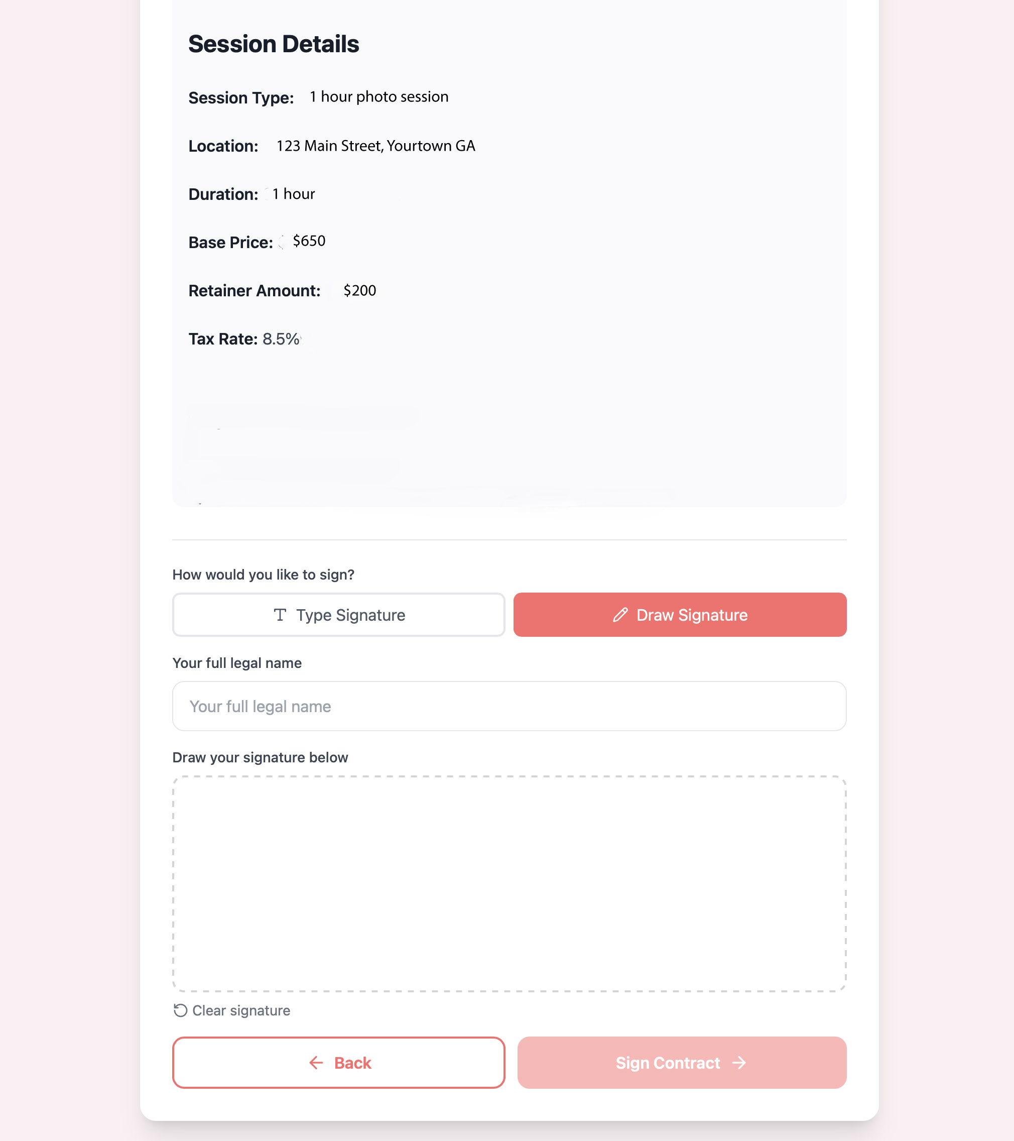 Proposal and contract builder with e-signature support, brand customization, and reusable templates